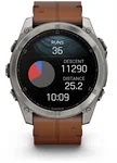 שעון חכם Garmin Fenix 8 AMOLED Sapphire 51mm - טיטניום עם רצועת עור בצבע ערמון 3